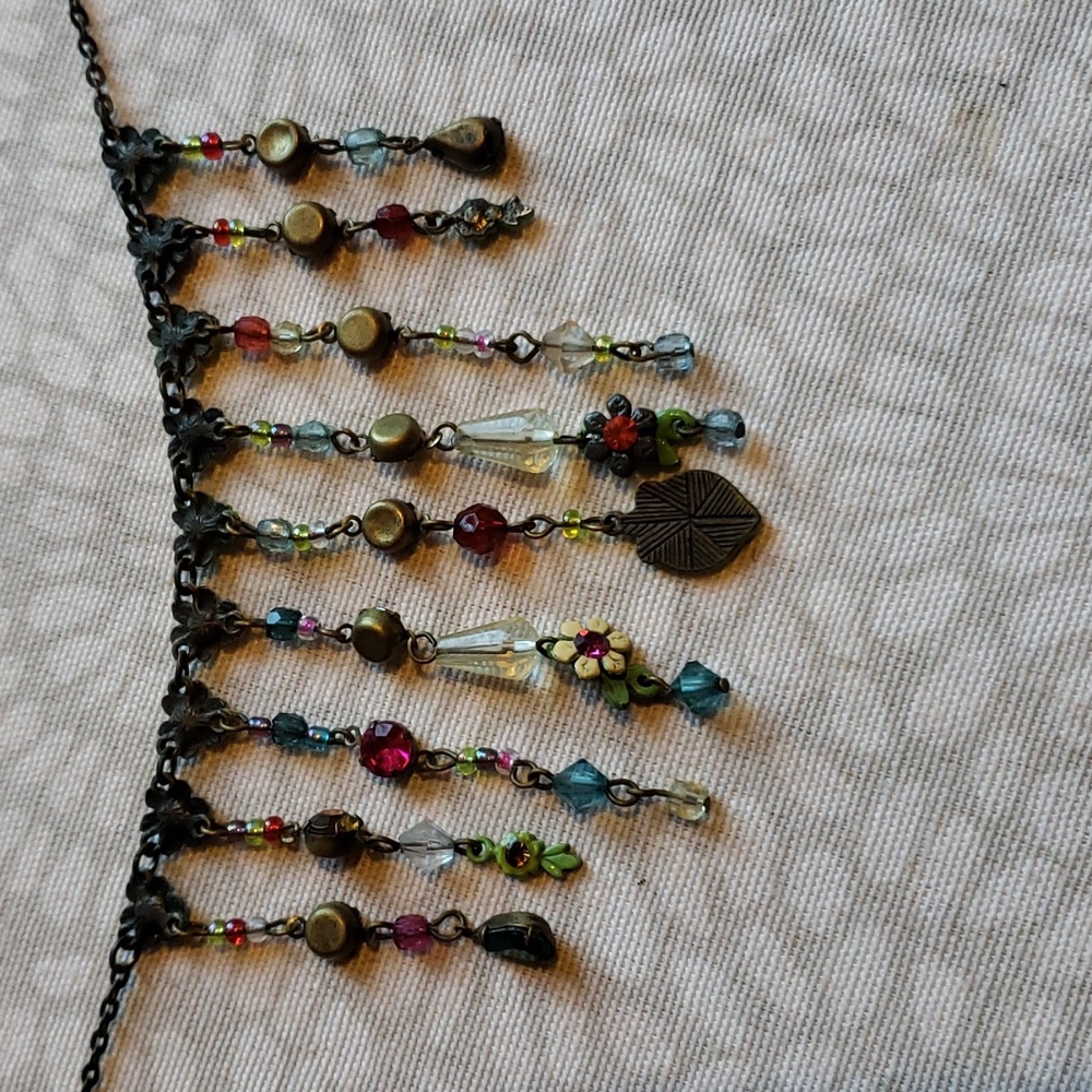 Bohemian Beaded Cascade Necklace - Picture 3 of 5